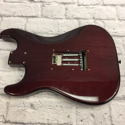 Unknown Dark Metallic Red Strat Style Body