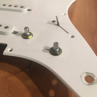 Loaded Strat Pickguard Missing 1 Potentiometer