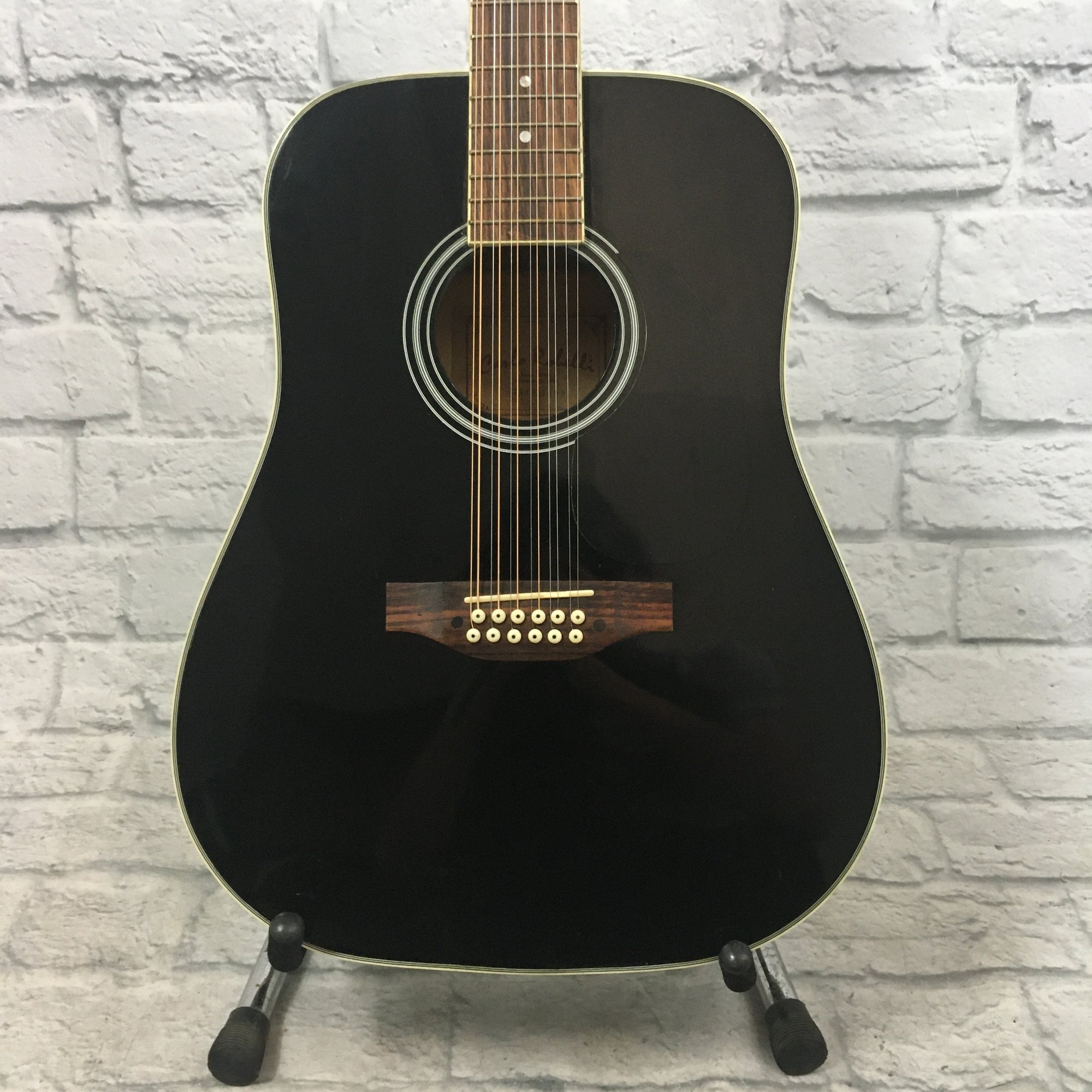 Carlo Robelli 12 String Acoustic Guitar Black Evolution Music