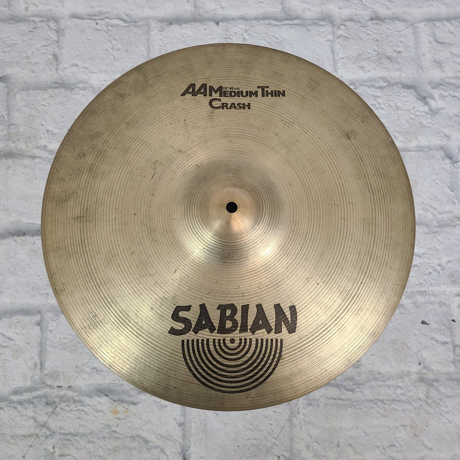 Sabian 18" AA Medium Thin Crash Cymbal