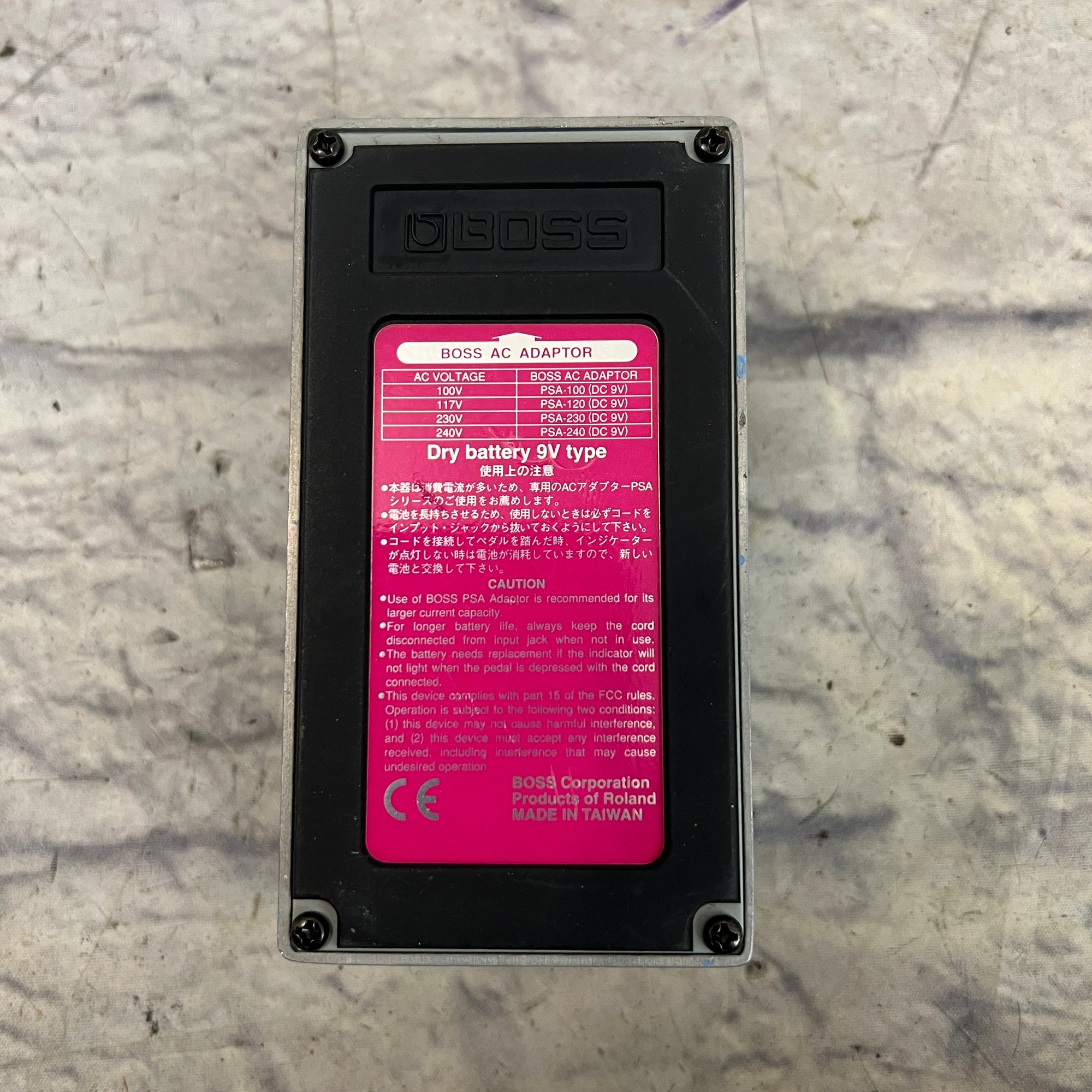 台湾製 【BOSS】SUPER Chorus CH-1 ピンクラベル Boss CH-1 Super Chorus Pedal (Rare Pink Label) – Vintage