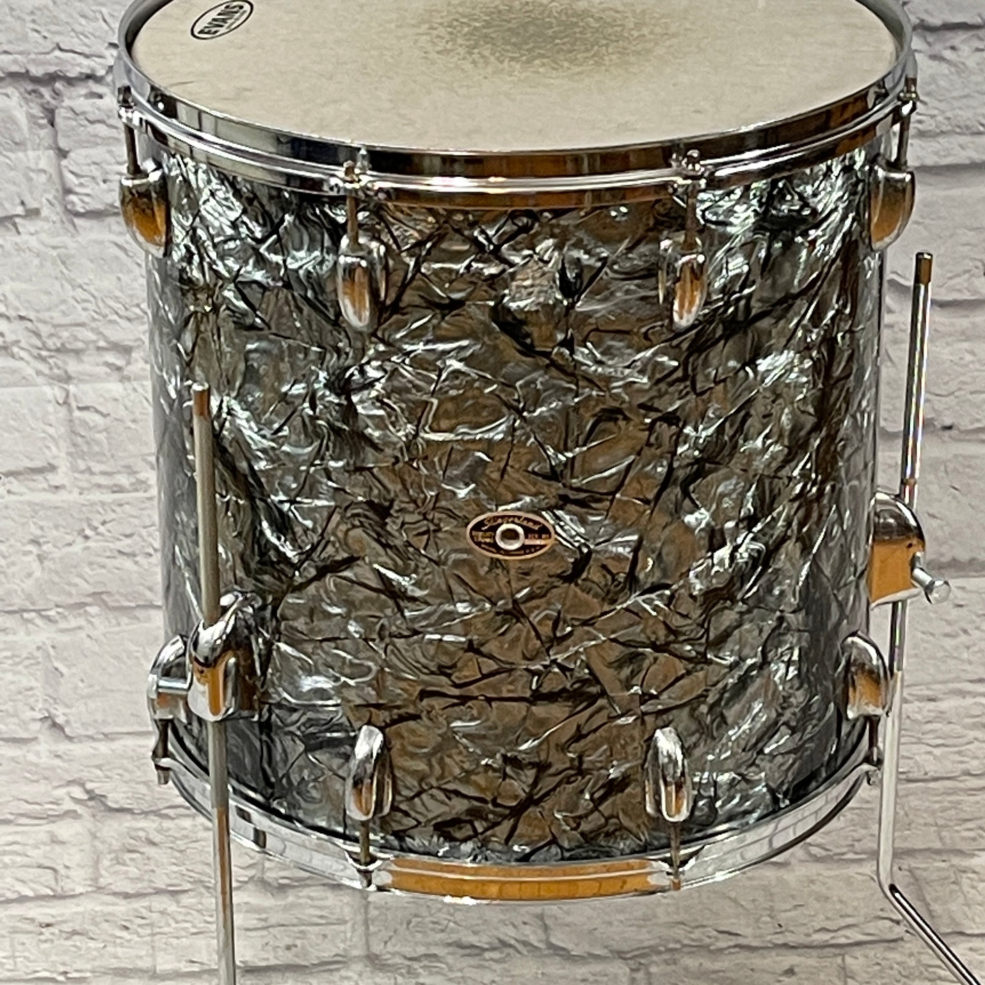 Vintage Slingerland 16 x 16 Black Diamond Floor Tom