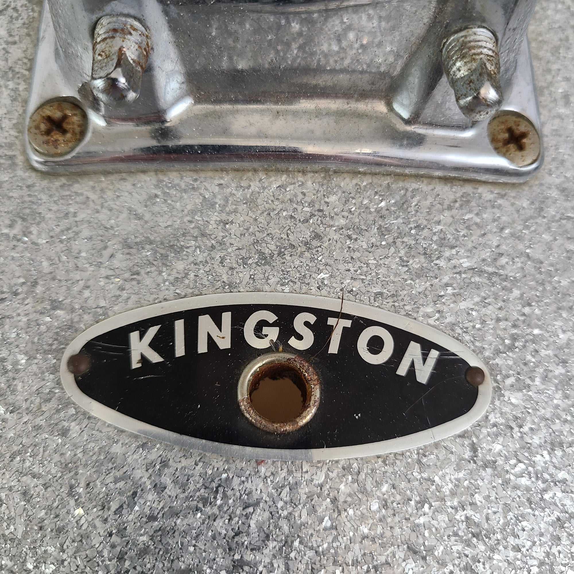 Kingston MIJ 20" Bass Drum - Silver Sparkle Wrap
