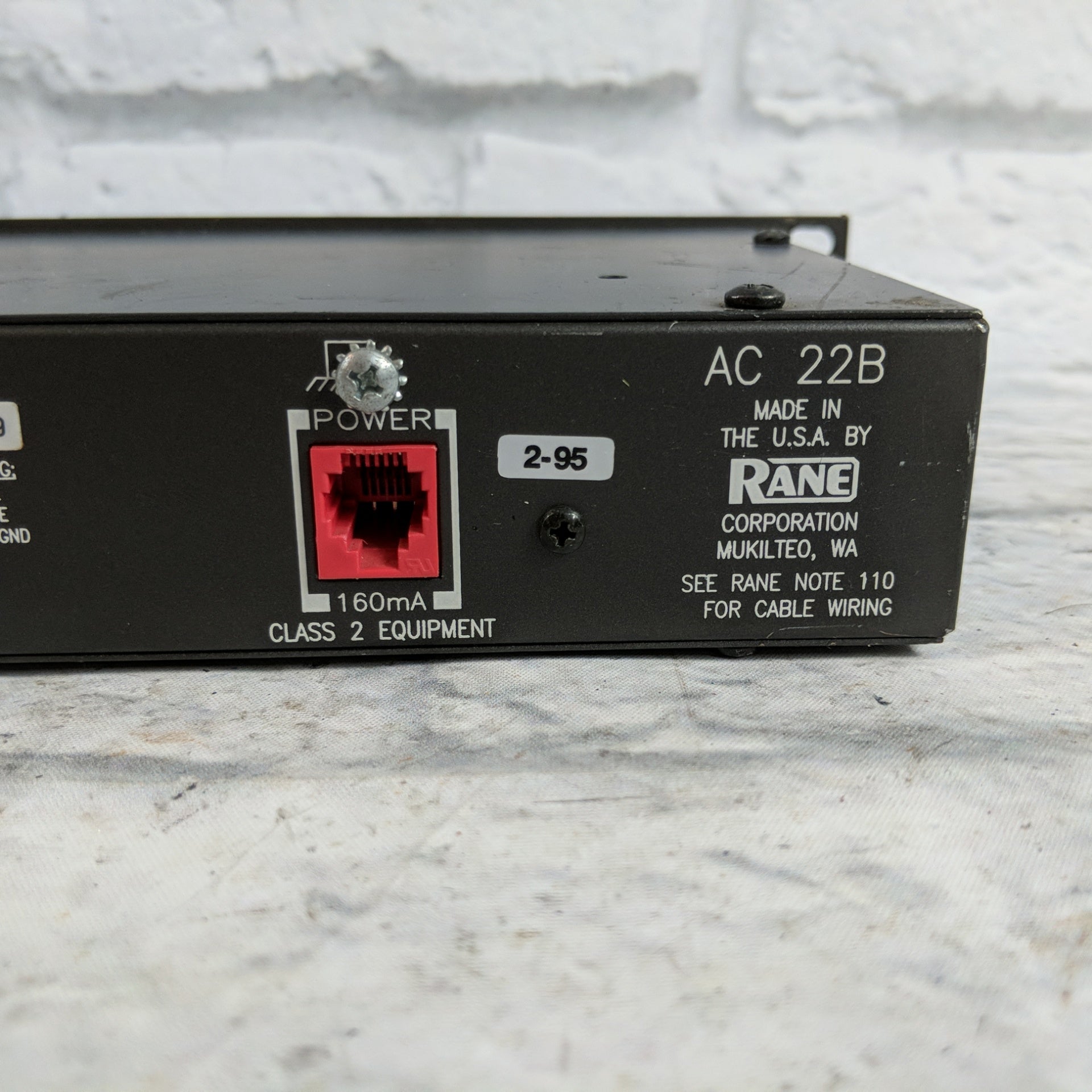 Rane AC22B Active Crossover With Balanced XLR Ins and Outs