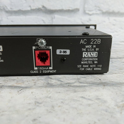 Rane AC22B Active Crossover With Balanced XLR Ins and Outs