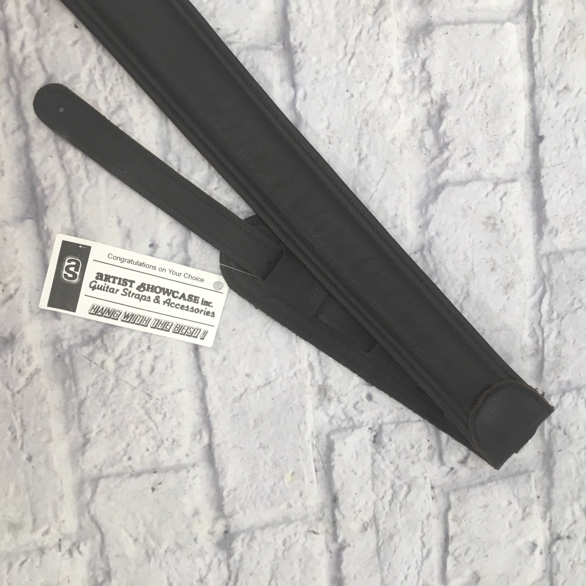 Artist Showcase Leather Guitar Strap Viceroy II (Medium Thick Dk Brown)