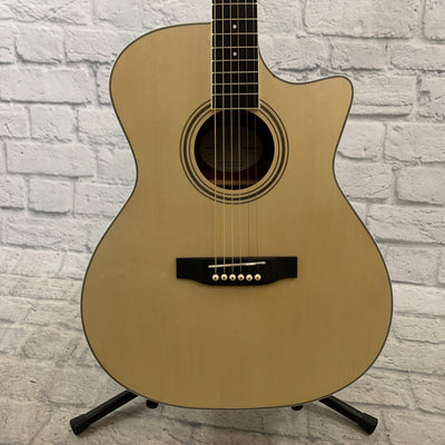 Nashville Guitar Works OM10CE Orchestra Cutaway Acoustic Electric - Natural
