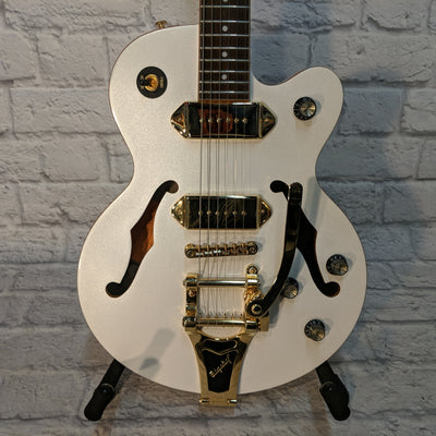 Epiphone Wildkat Royale Limited Edition Custom Shop White Metallic Pearl w Gold Sparkle Binding