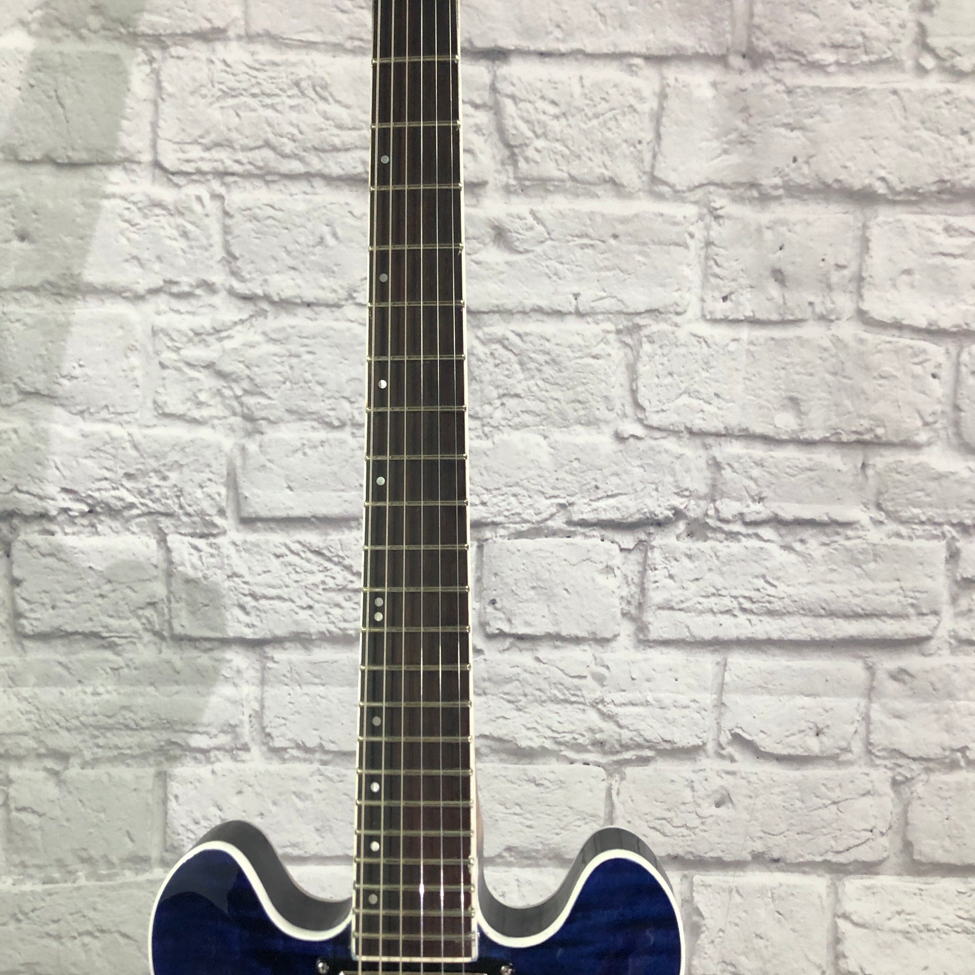 Gatto 339 Style Semi-Hollowbody Transparent Blue Electric Guitar