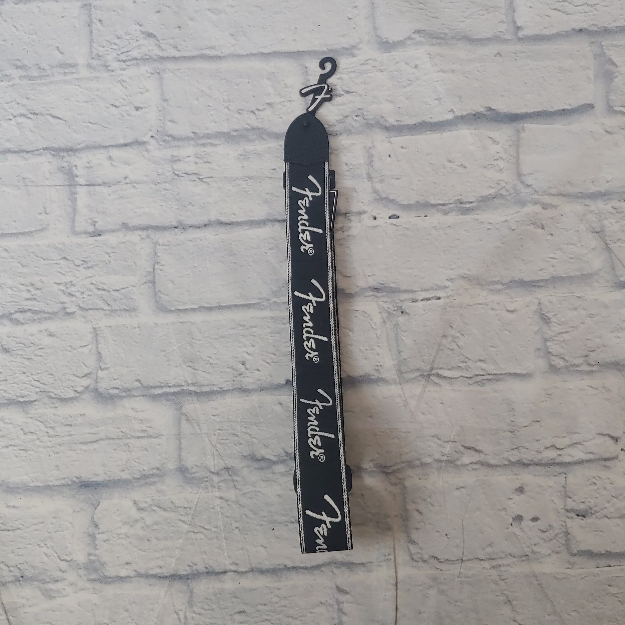 Fender Running Spaghetti Logo Black Strap