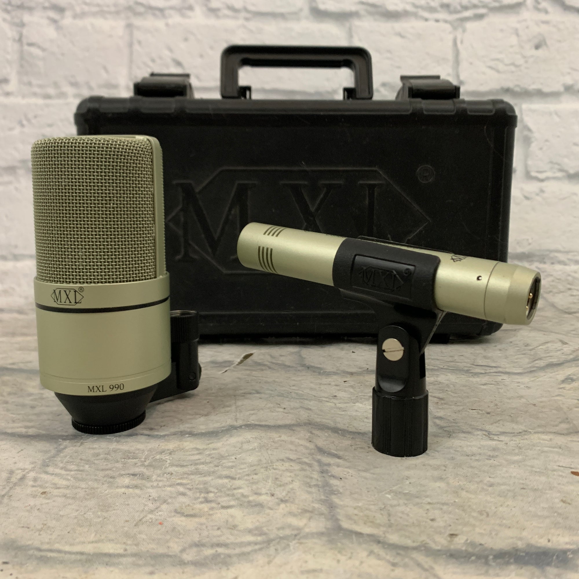 MXL 990 / 991 Condenser Microphone Pair w/ Case & Mounts