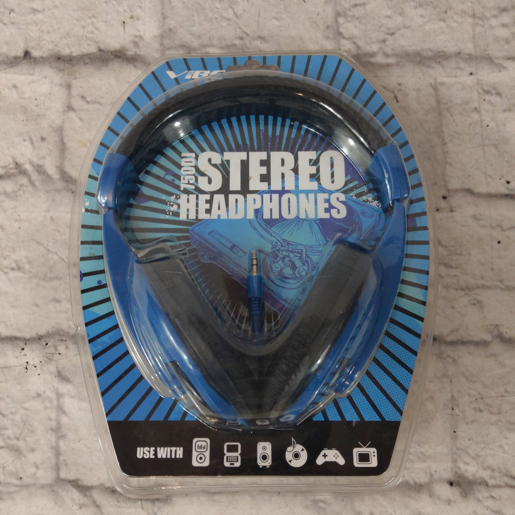 Vibe Sound DJ Style Stereo Over Ear Headphones All Devices with 3.5mm Blue