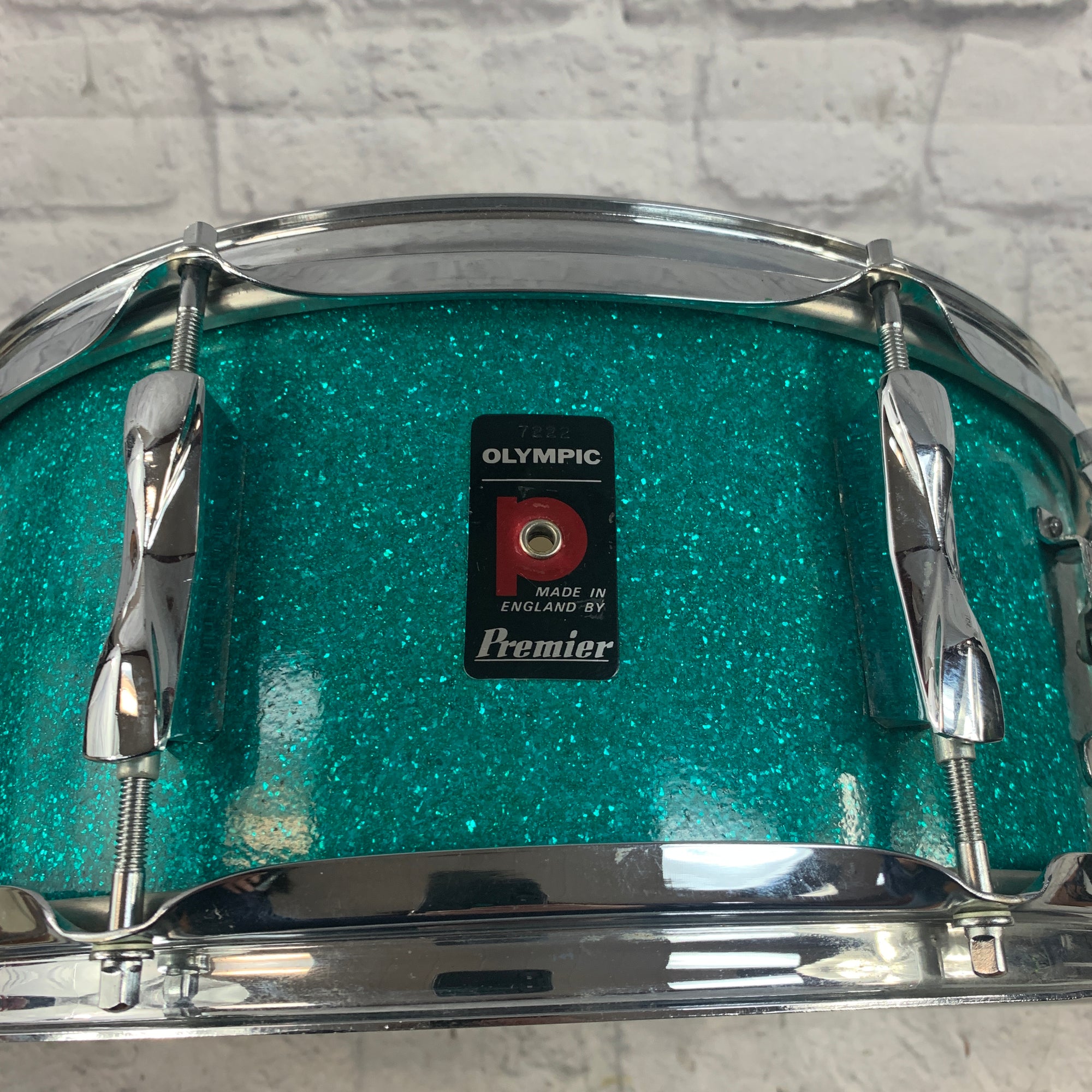 Olympic Vintage 14x5.5 Aquamarine Sparkle Snare Drum