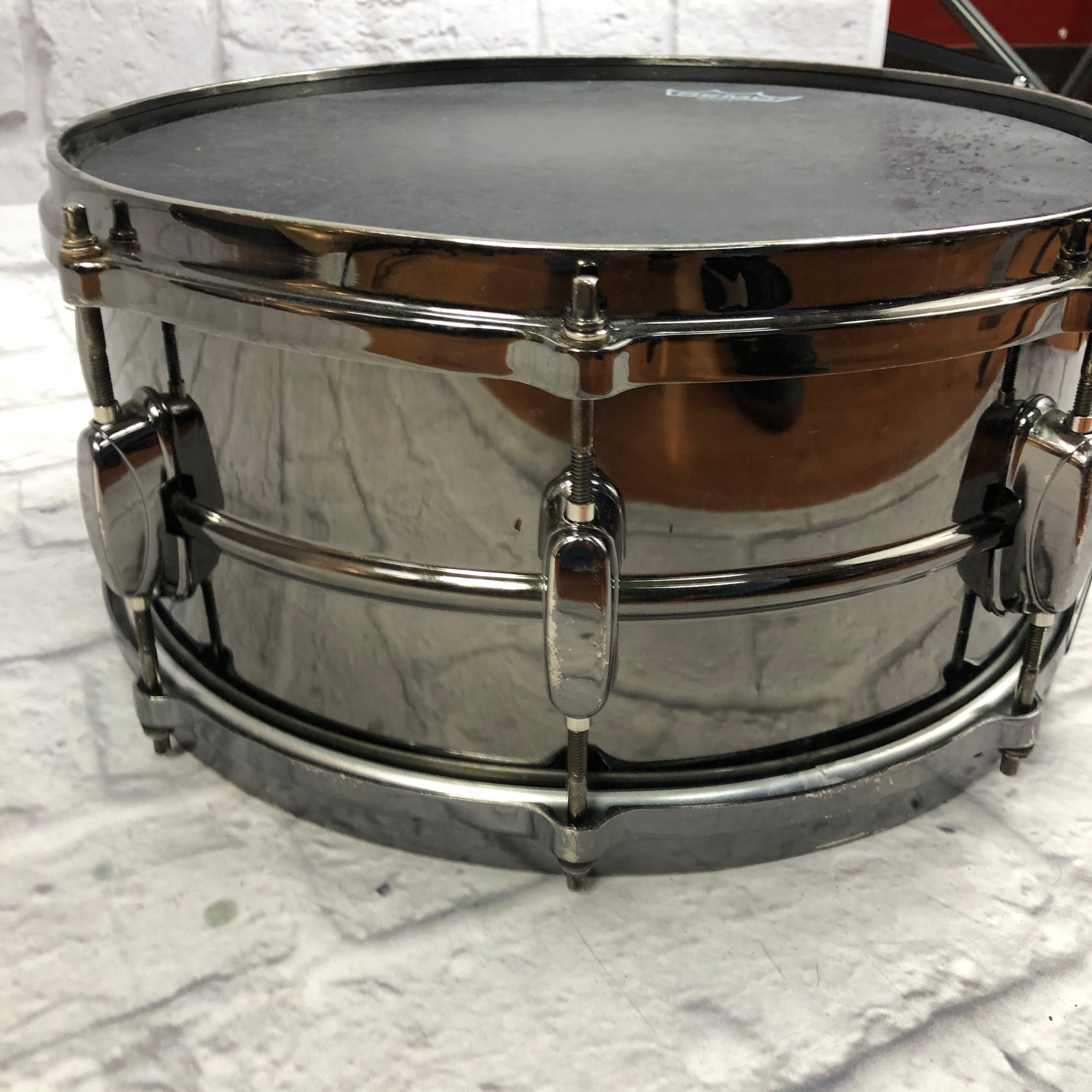 Tama Metalworks Nickel-Plated 14in Black Steel Snare Drum