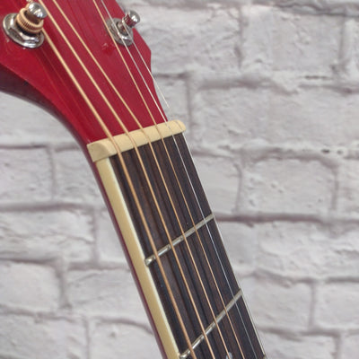 Jay Turser JJ45 Red Acoustic Guitar