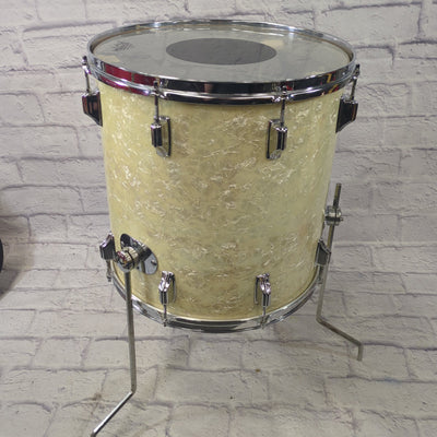 Rogers Vintage 16x16 White Marine Pearl Fullerton Floor Tom