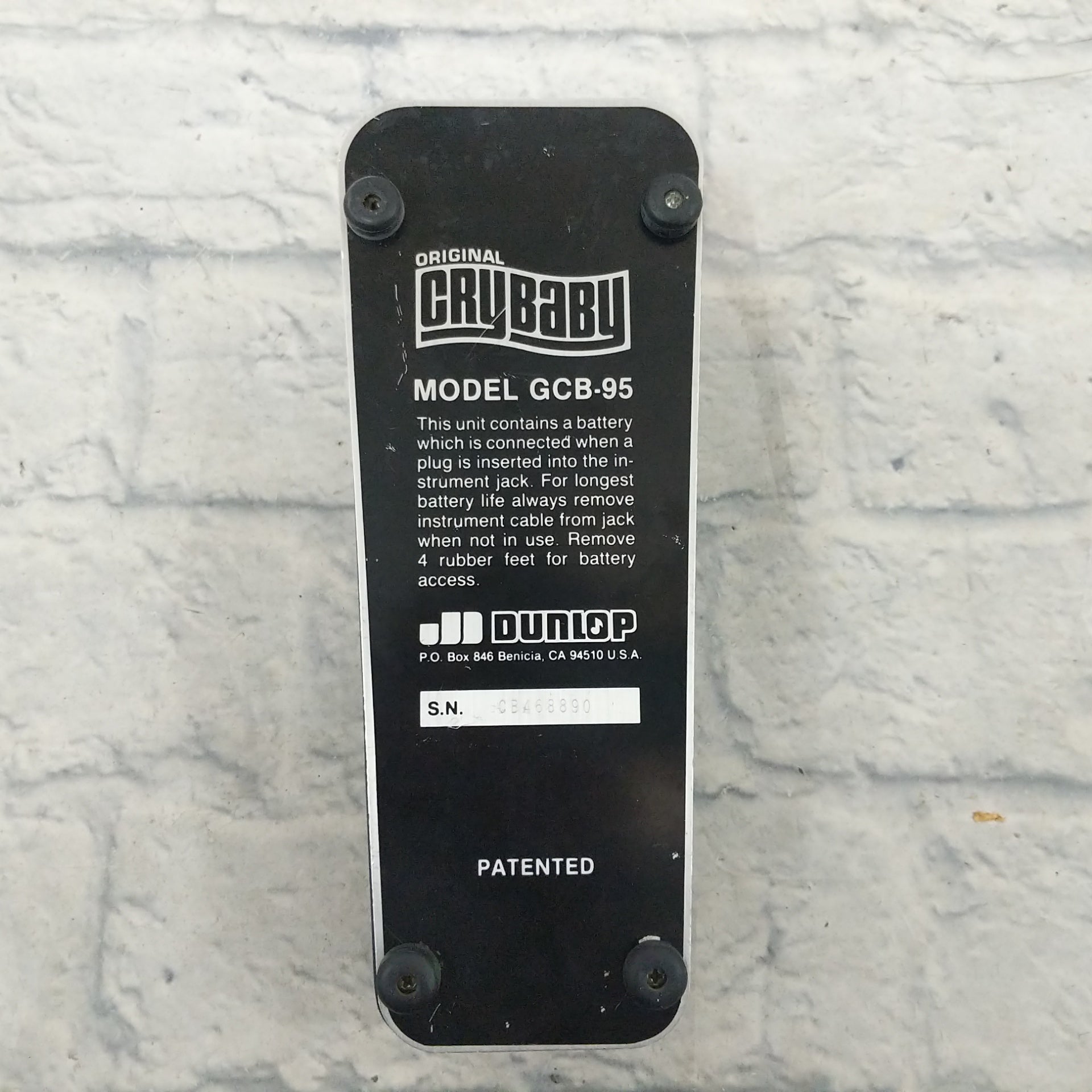 Dunlop Crybaby CGB-95 Wah Pedal
