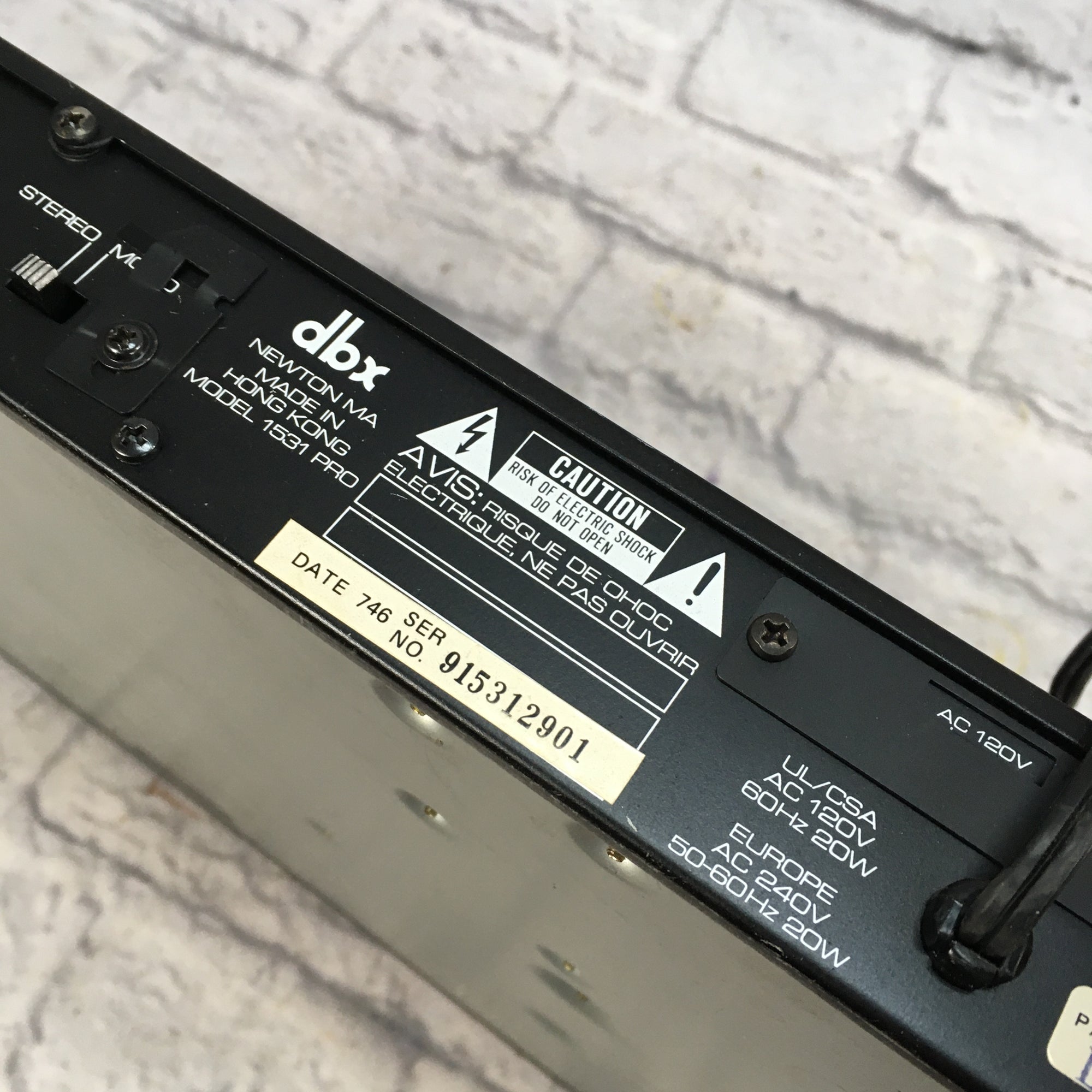DBX 1531 Rack Equalizer