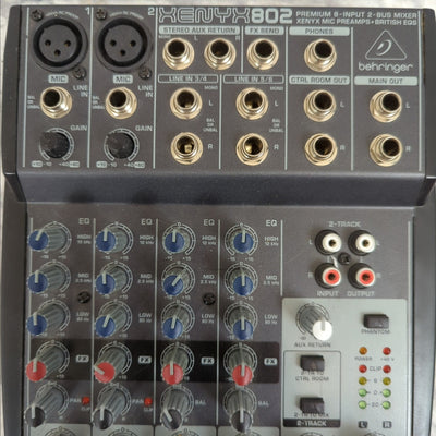 Behringer Xenyx 802 8 Input Mixer with Power Supply