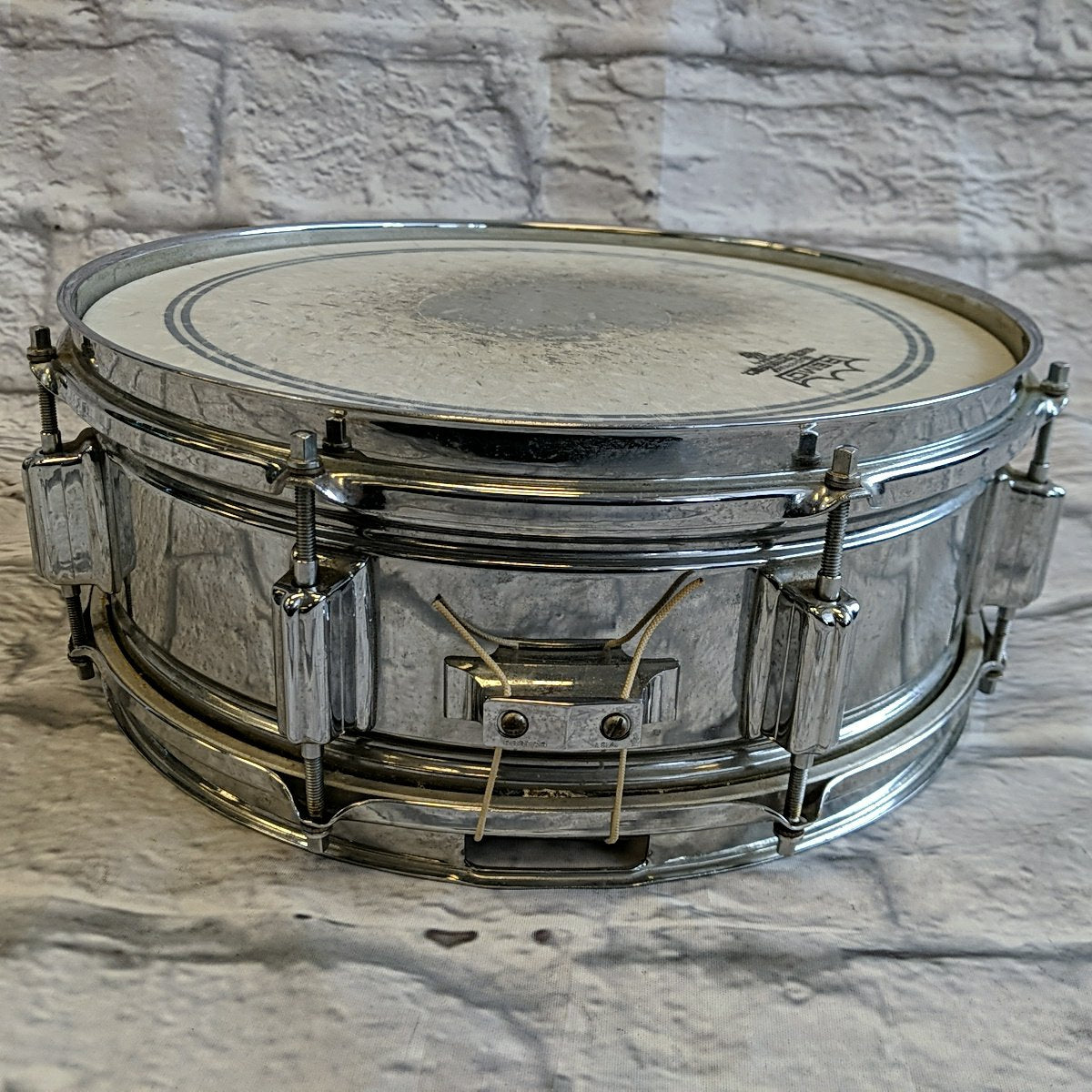 Rogers Powertone Chrome Over Brass 8-Lug 14x5" Snare Drum