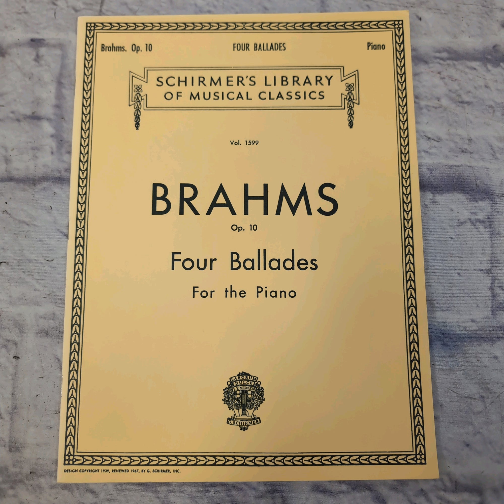 Schirmer's Library Brahms: Op. 10 Four Ballades