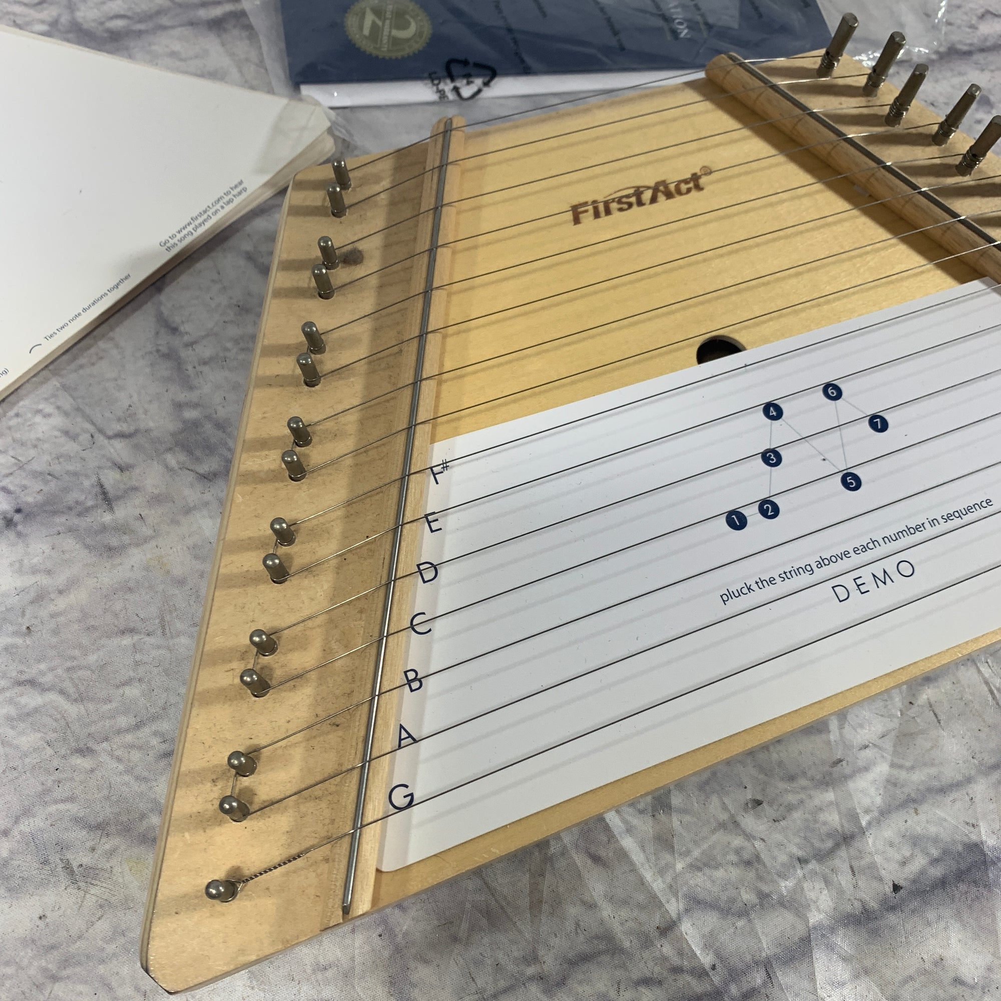 First Act Lap Harp w/ Song Cards & Restring Guide