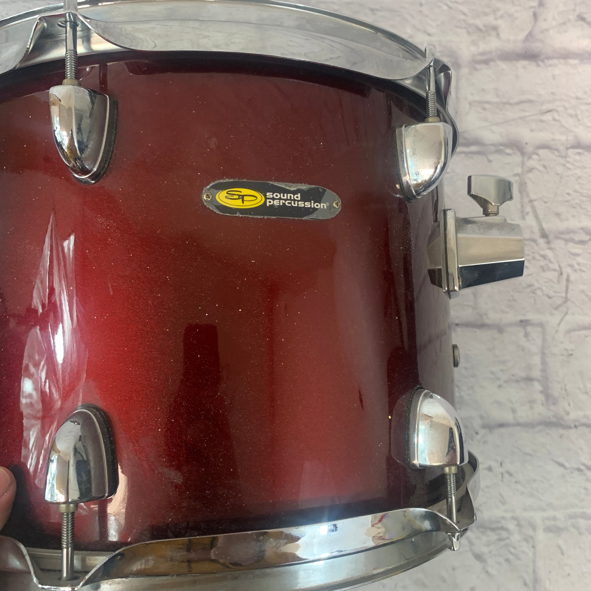 SP Sound Percussion 13 Rack Tom Wine Red