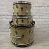 MIJ Drum Mate 3pc Champagne / Gold Sparkle Drum Set Kit