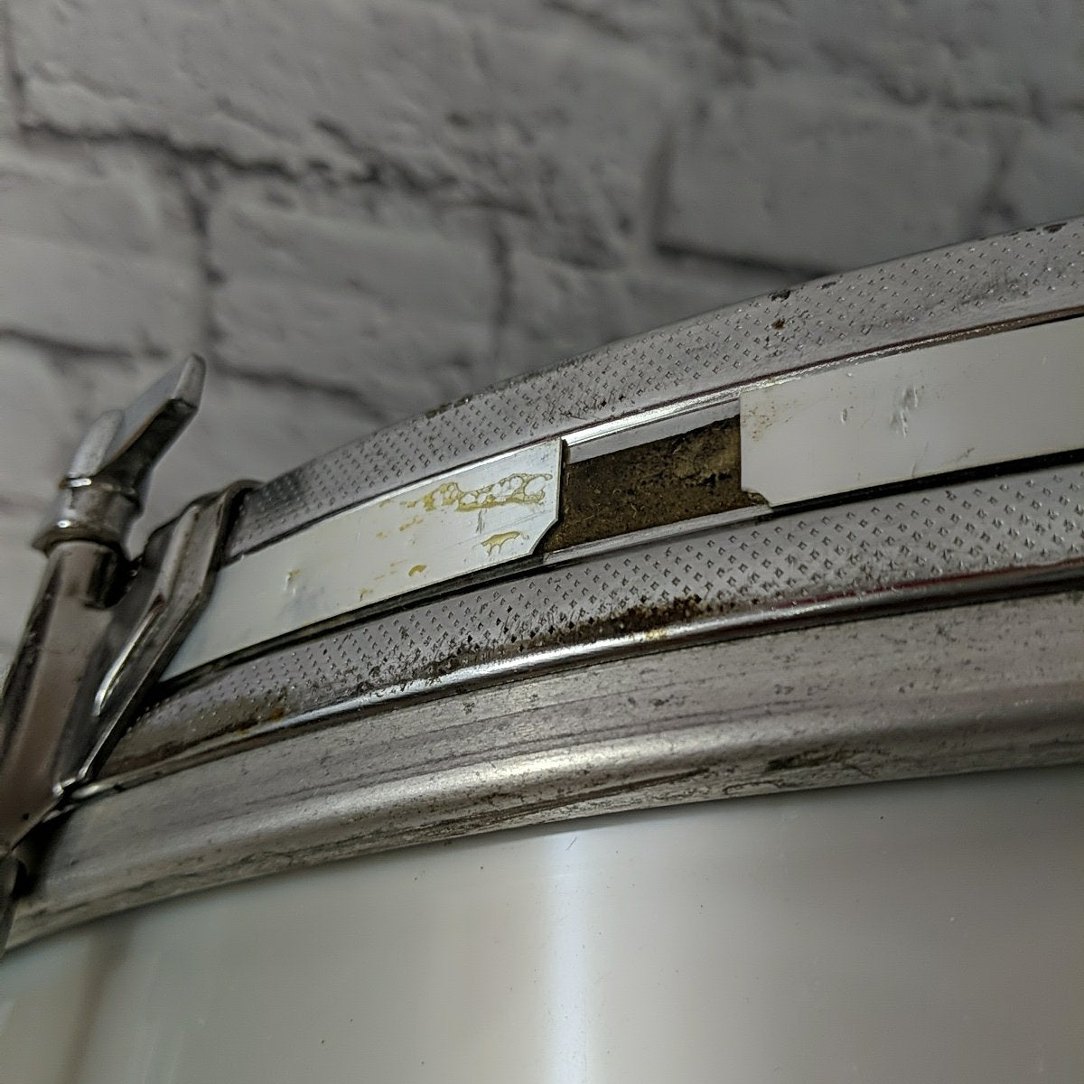Vintage Tama Imperialstar 26 x 14 Bonham Bass Drum - 1970s MIJ Royal Pewter Metallic White