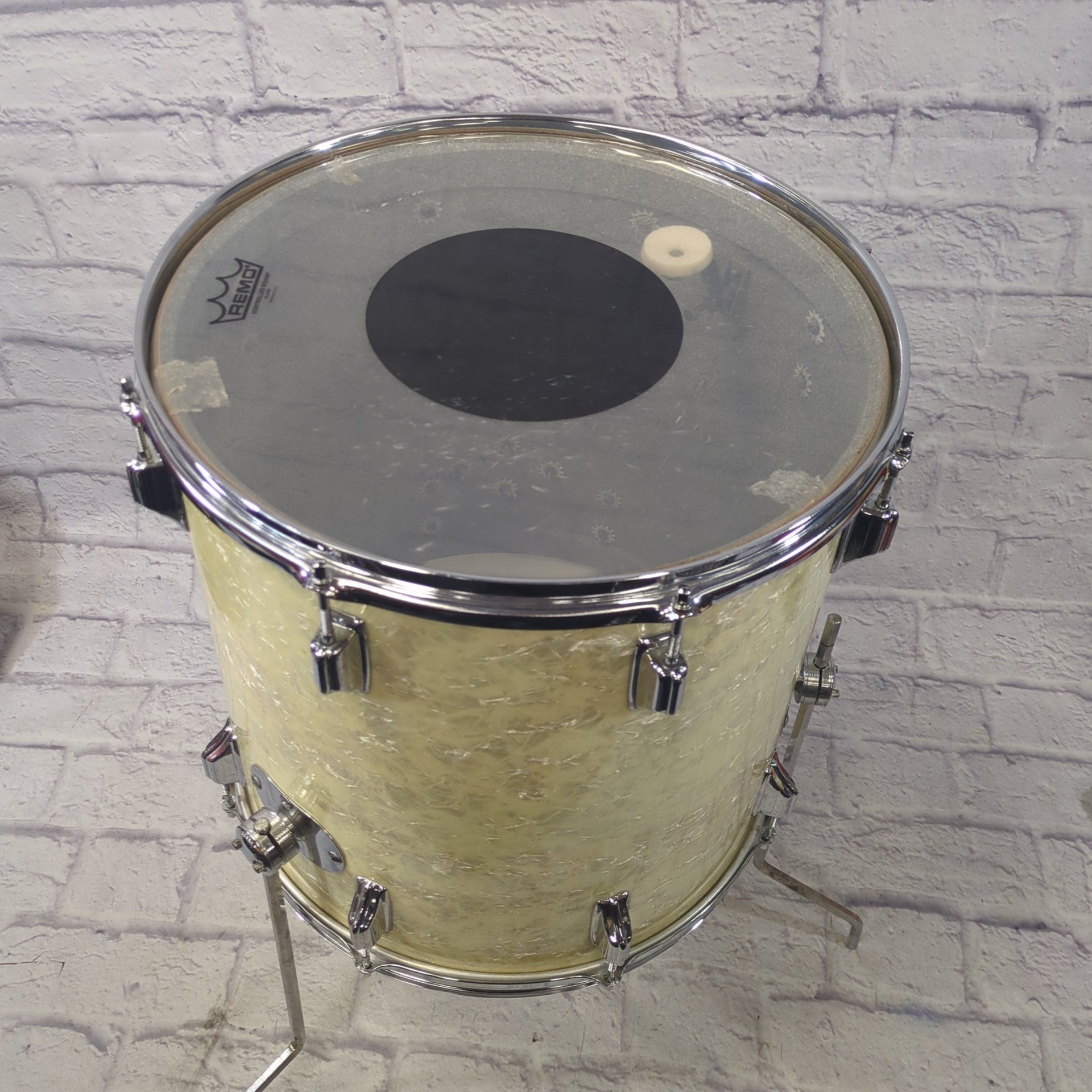 Rogers Vintage 16x16 White Marine Pearl Fullerton Floor Tom
