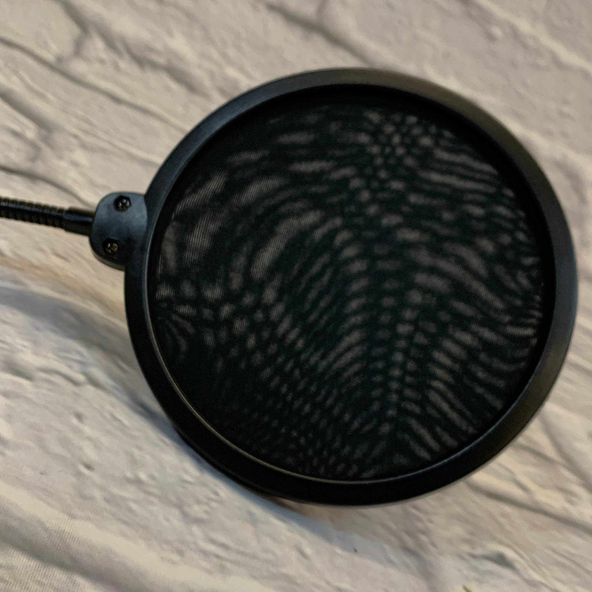 Black Fabric Microphone Pop Filter