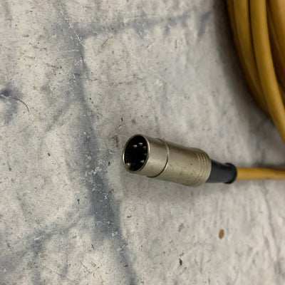 Unbranded MIDI Cable 24ft Yellow (Metal Connectors)