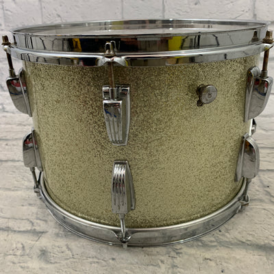 Vintage 1950s Transition Badge Ludwig 9 x 13 Rack Tom Silver Sparkle
