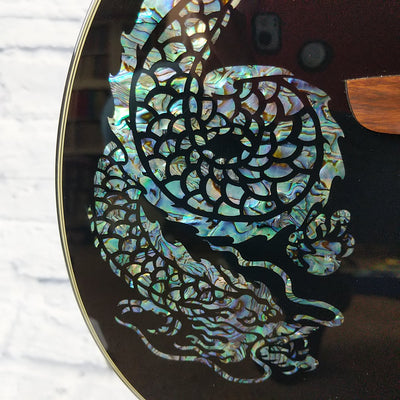 Luna FAU-DRA-BLK Fauna Dragon Black Acoustic/Electric Guitar