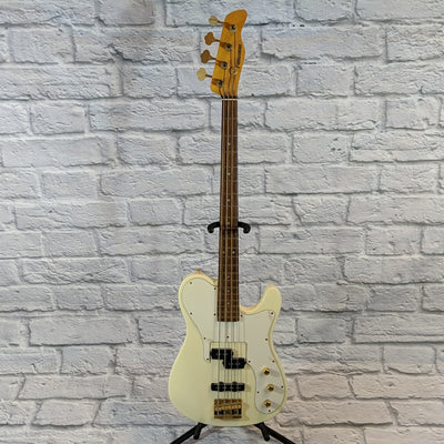 Fernandes TEB-1 Telecaster Bass Aged Olympic White MIJ w/case - Rare 1990s New Old Stock!