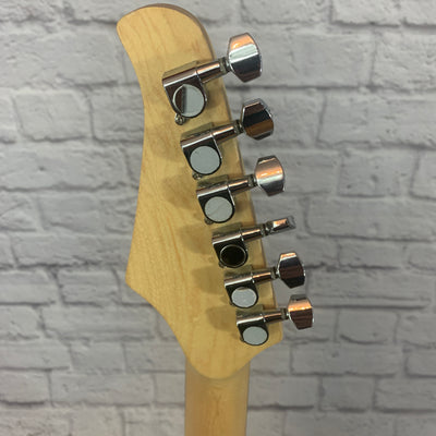 Silvertone SS15 Revolver Double Cut 2000s Blue Gray Stratocaster Guitar