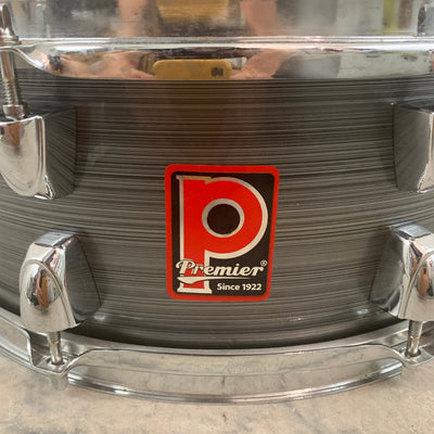 Premier 5" x 14" Snare - Silver Hairline Wrap