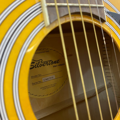 Silvertone Pro Series Acoustic Guitar Signed by KC of KC and the Sunshine Band