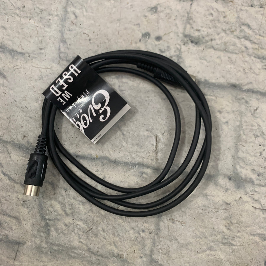 Black 6ft 5-Pin MIDI Cable