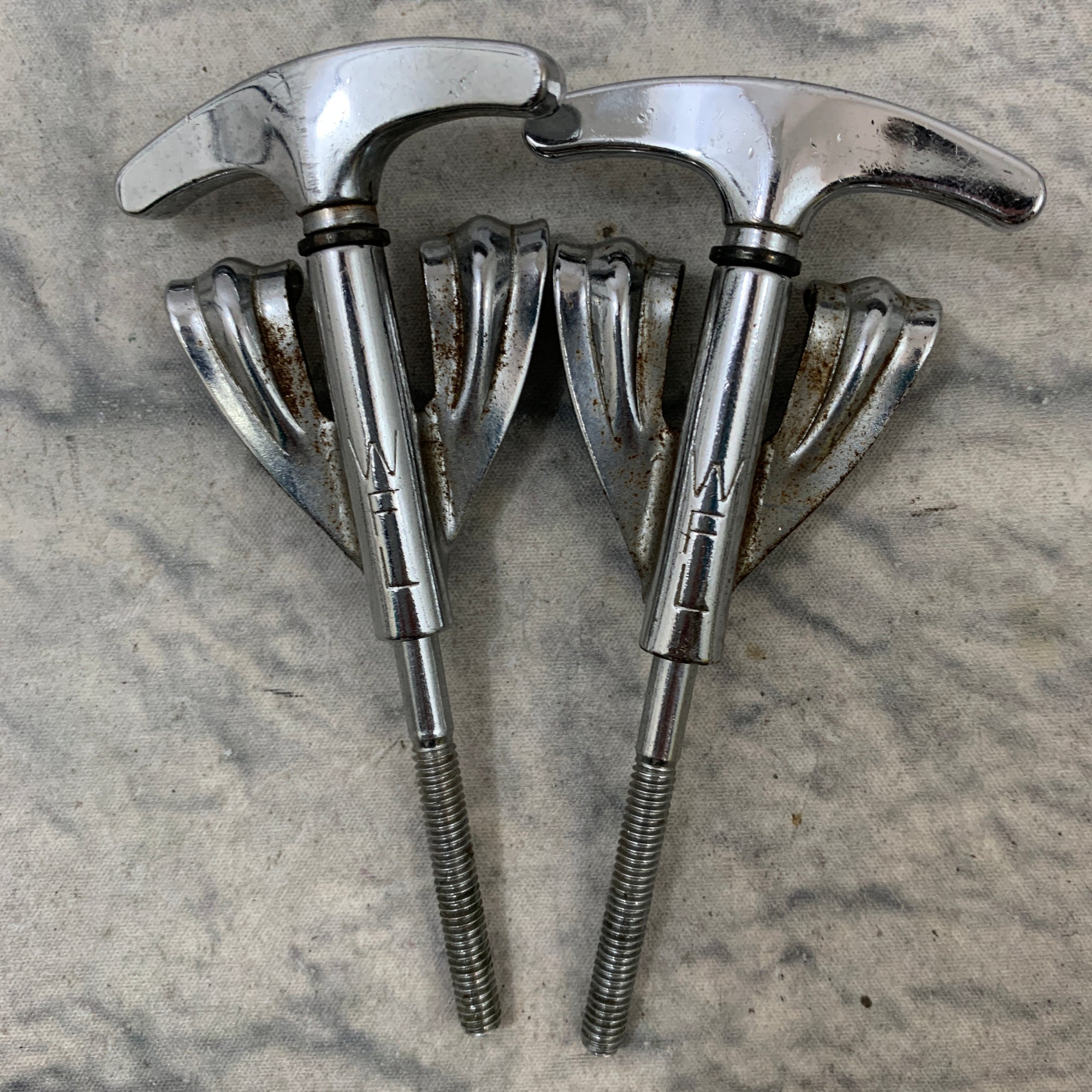 WFL Ludwig Bass Claw and Tension Rod Set of 13 Drum Part Vintage