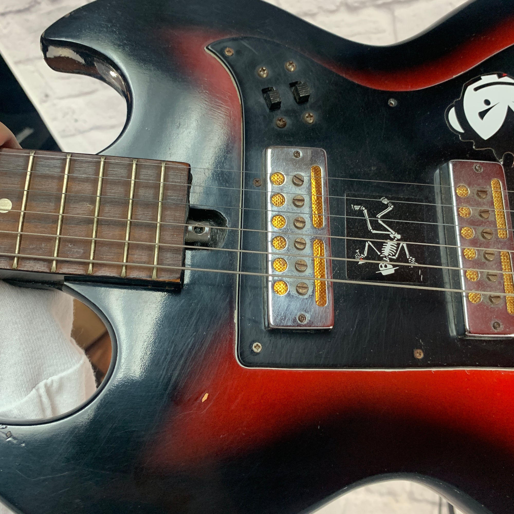 Vintage Lyle SG Style Electric with Gold Foil Pickups