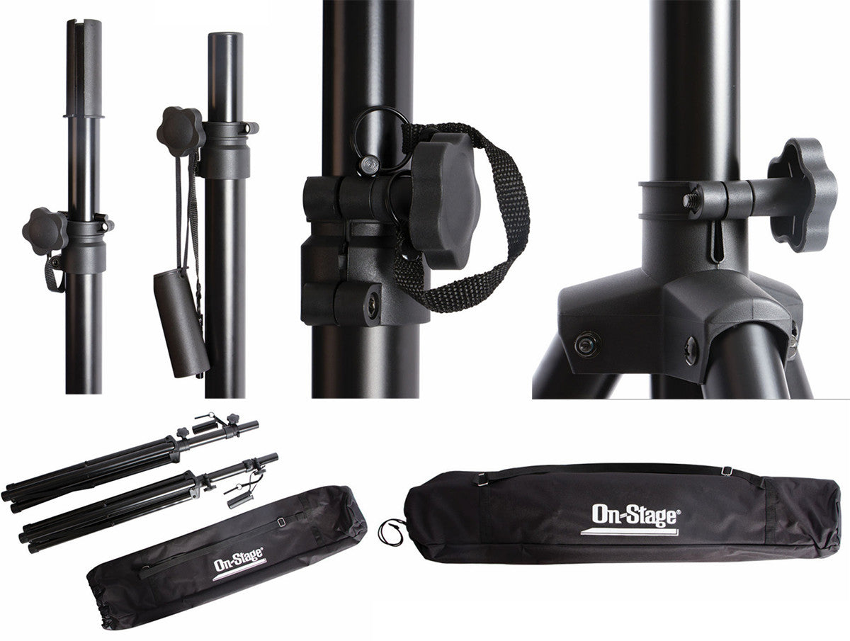 On-Stage SSP7900 All-Aluminum Speaker Pole Stand Pair w Bag