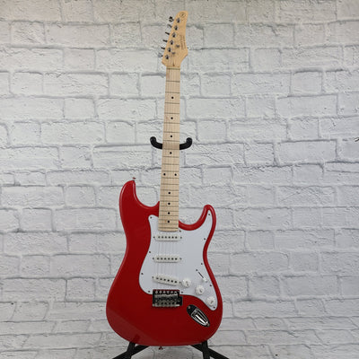Nashville Guitar Works 135 Double Cutaway - Red, Maple Fretboard