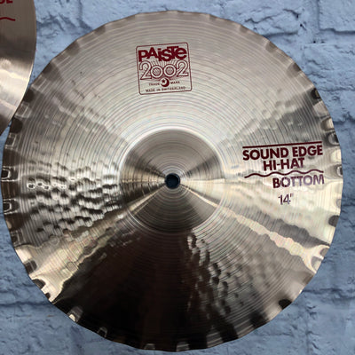Paiste 14in 2002 Sound Edge Hi Hat Cymbal Pair