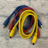 Radio Shack 3 Pack MIDI Cables Red Yellow Blue