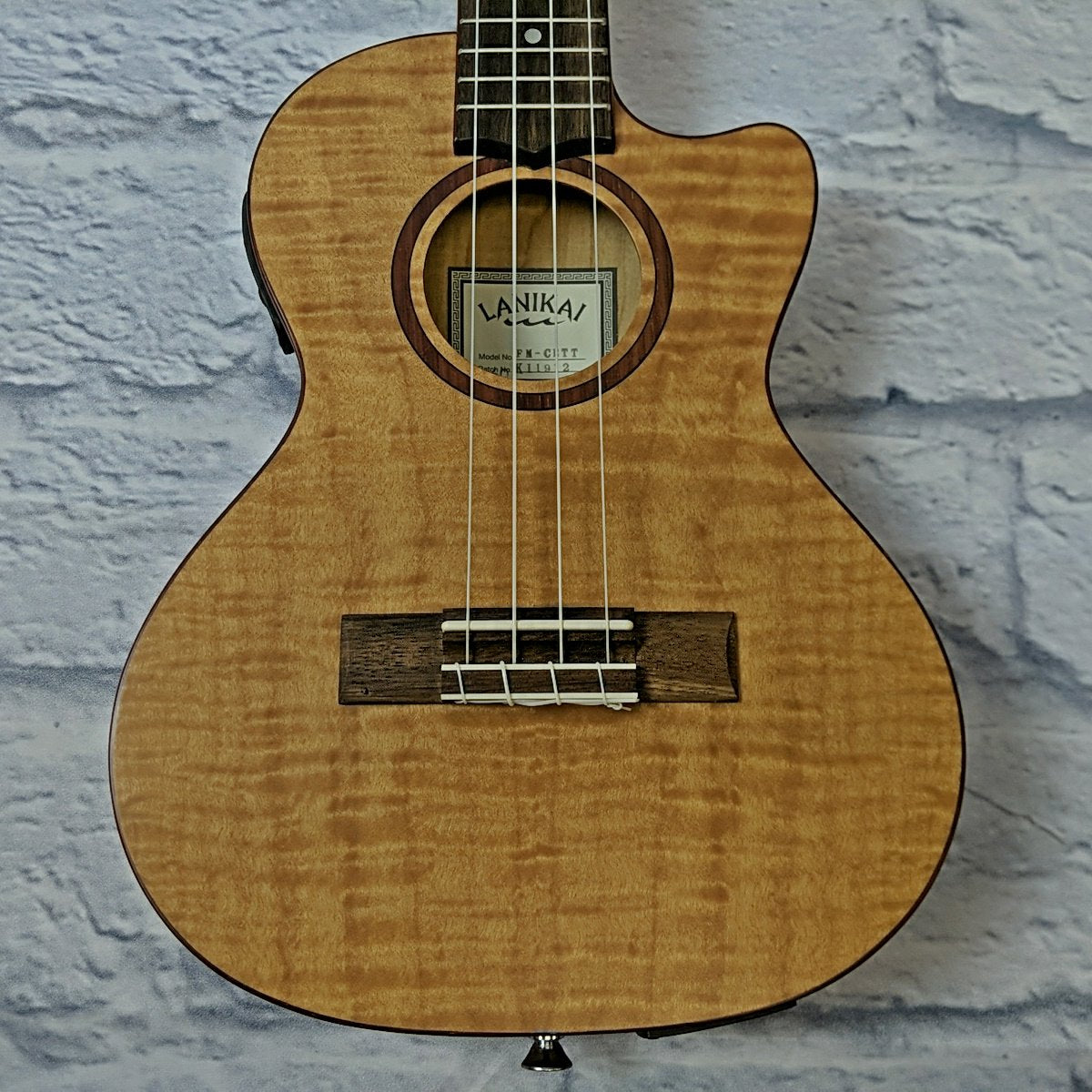 Lanikai FM-CETT Flamed Maple Thinline Ukulele with Fishman Pickup System