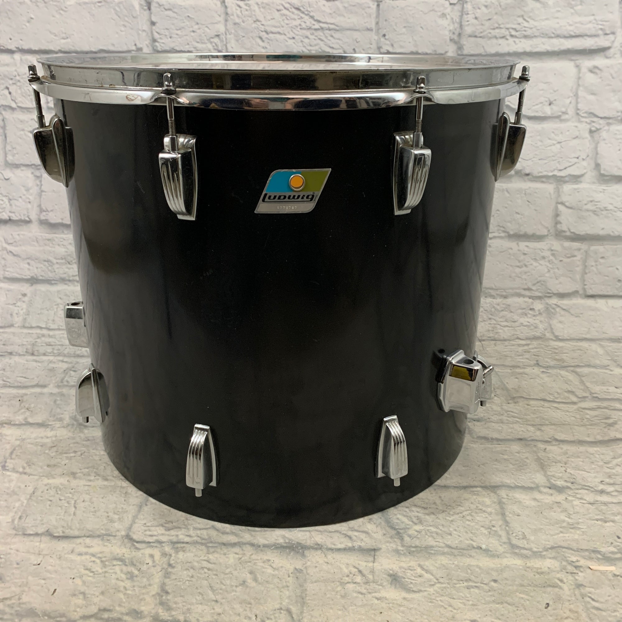Ludwig B/O Pointed Badge 18x16 Floor Tom Black Wrap