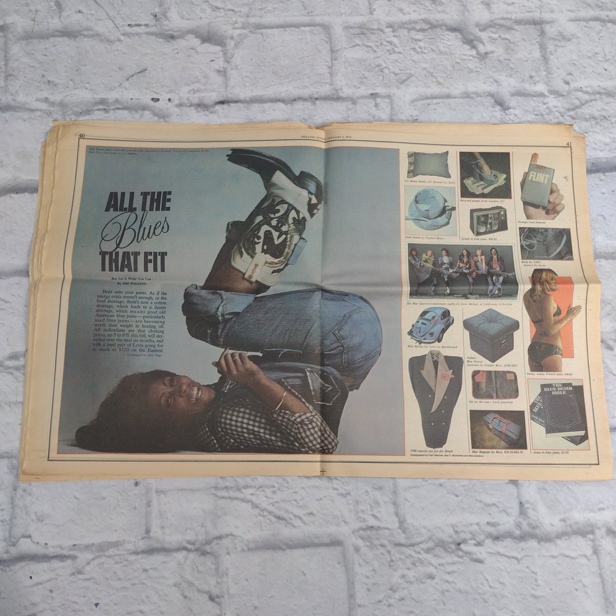Vintage Rolling Stone Magazine - No 151 January 3 1974 - Artistic Denim The Who Cover