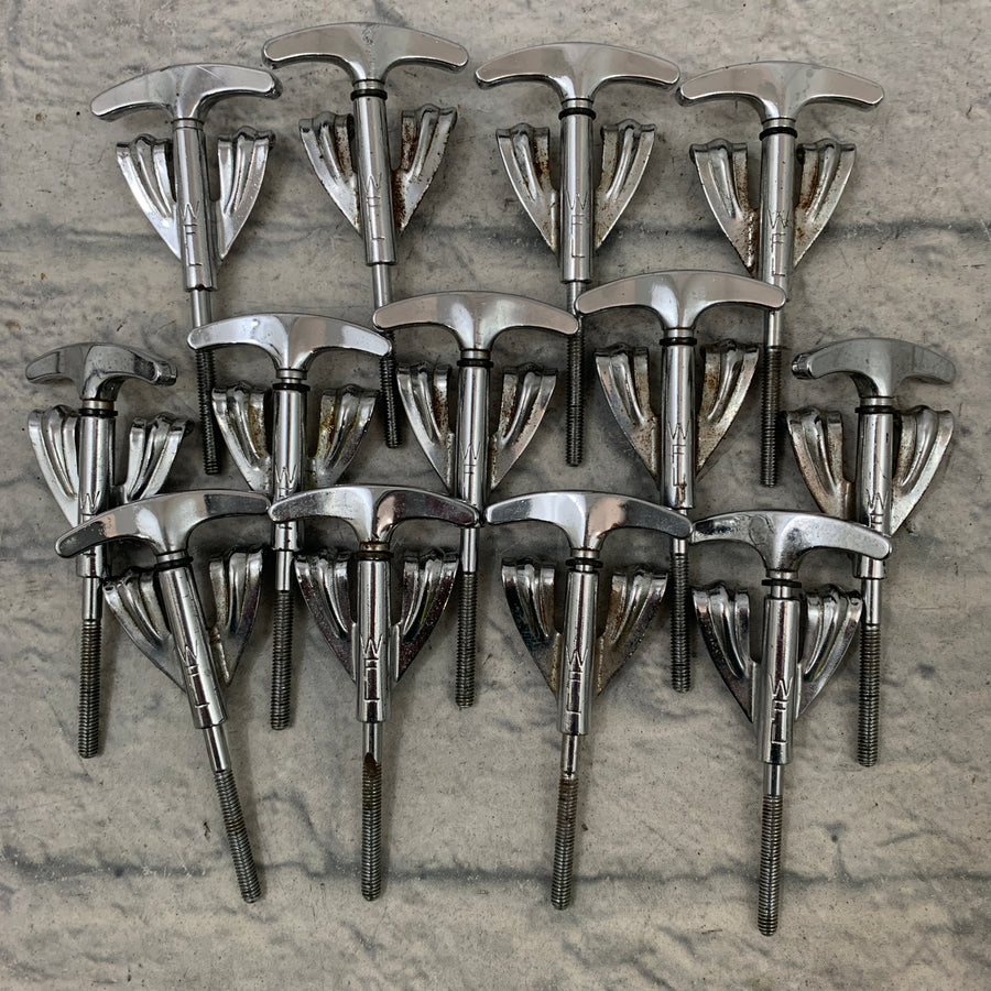 WFL Ludwig Bass Claw and Tension Rod Set of 13 Drum Part Vintage