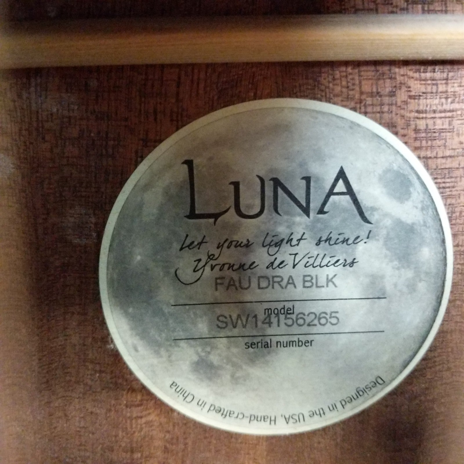 Luna FAU DRA BLK Concert Acoustic